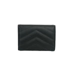 Saint Laurent Paris YSL Cassandra Logo Leather Trifold Wallet Mini Gray — view 2