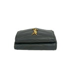 Saint Laurent Paris YSL Cassandra Logo Leather Trifold Wallet Mini Gray — view 3