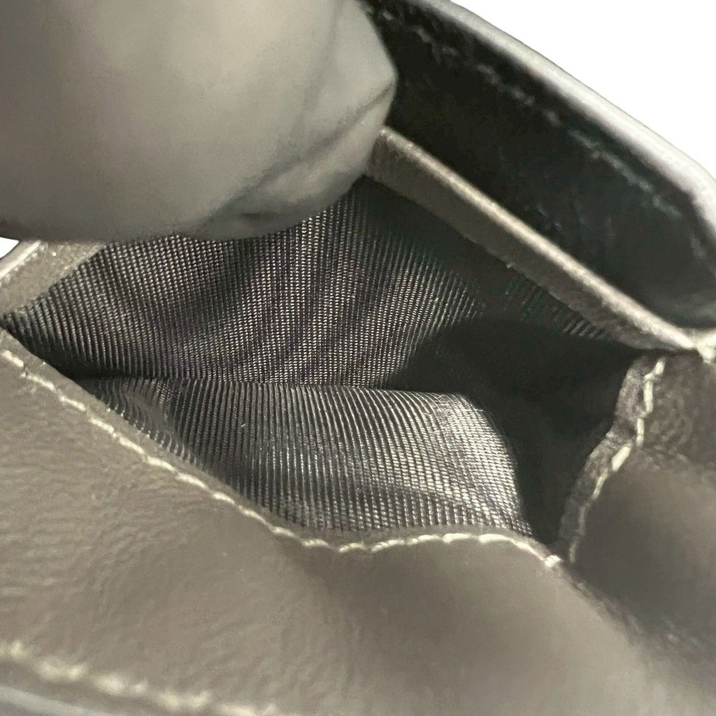 Saint Laurent Paris YSL Cassandra Logo Leather Trifold Wallet Mini Gray — view 9