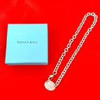Tiffany & Co Return to Oval Necklace 925 Sterling Silver