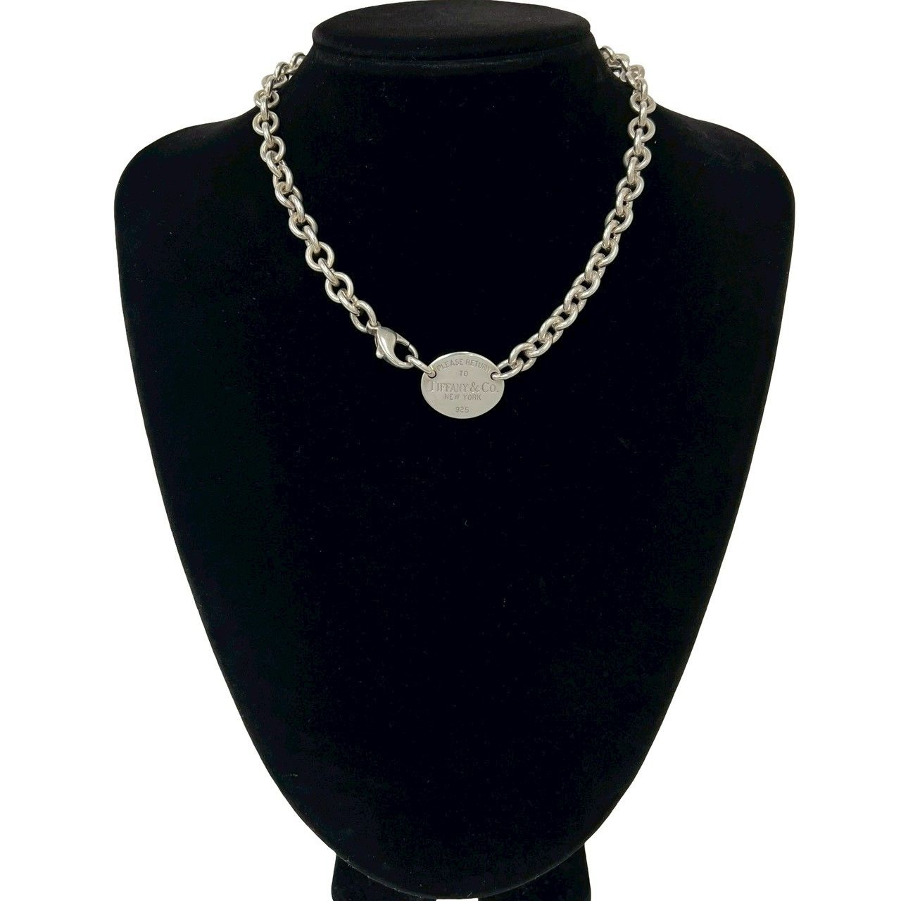 Tiffany & Co Return to Oval Necklace 925 Sterling Silver — view 2