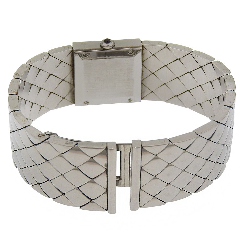 Chanel Quilted Stainless Steel Quartz Analog Watch with Black Dial — view 5