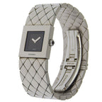 Chanel Quilted Stainless Steel Quartz Analog Watch with Black Dial — view 2