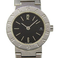 Bvlgari Stainless Steel Quartz Analog Watch with Black Dial