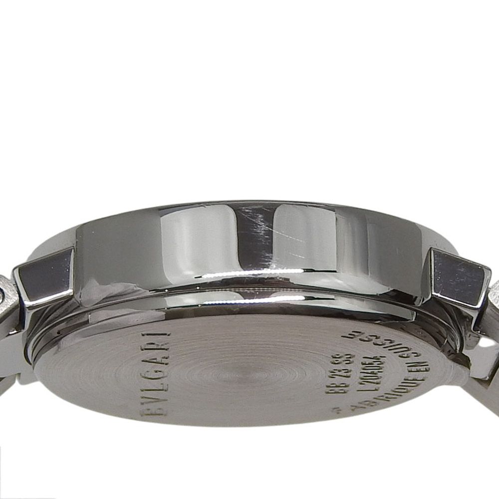 Bvlgari Stainless Steel Quartz Analog Watch with Black Dial — view 7