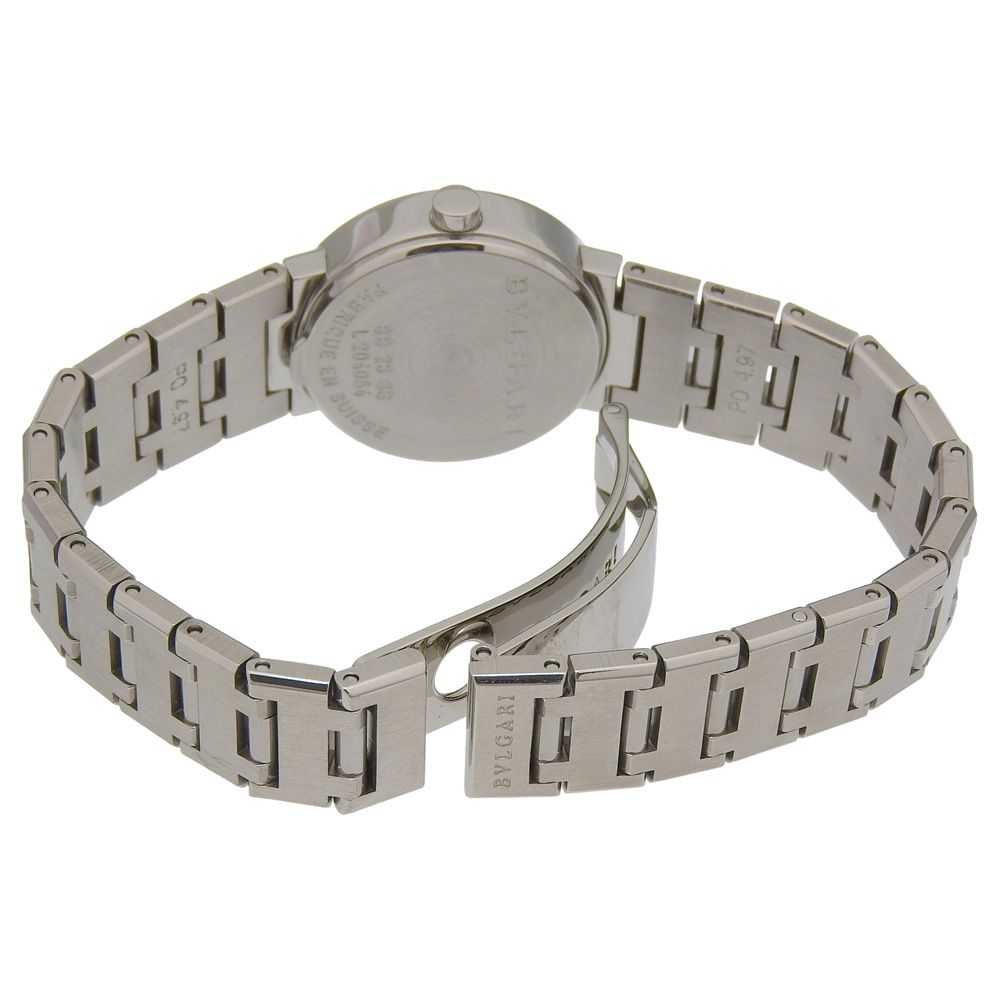 Bvlgari Stainless Steel Quartz Analog Watch with Black Dial — view 5