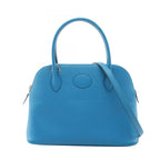 Hermes Handbag Bolide 27 Blue Zanzibar 2-Way