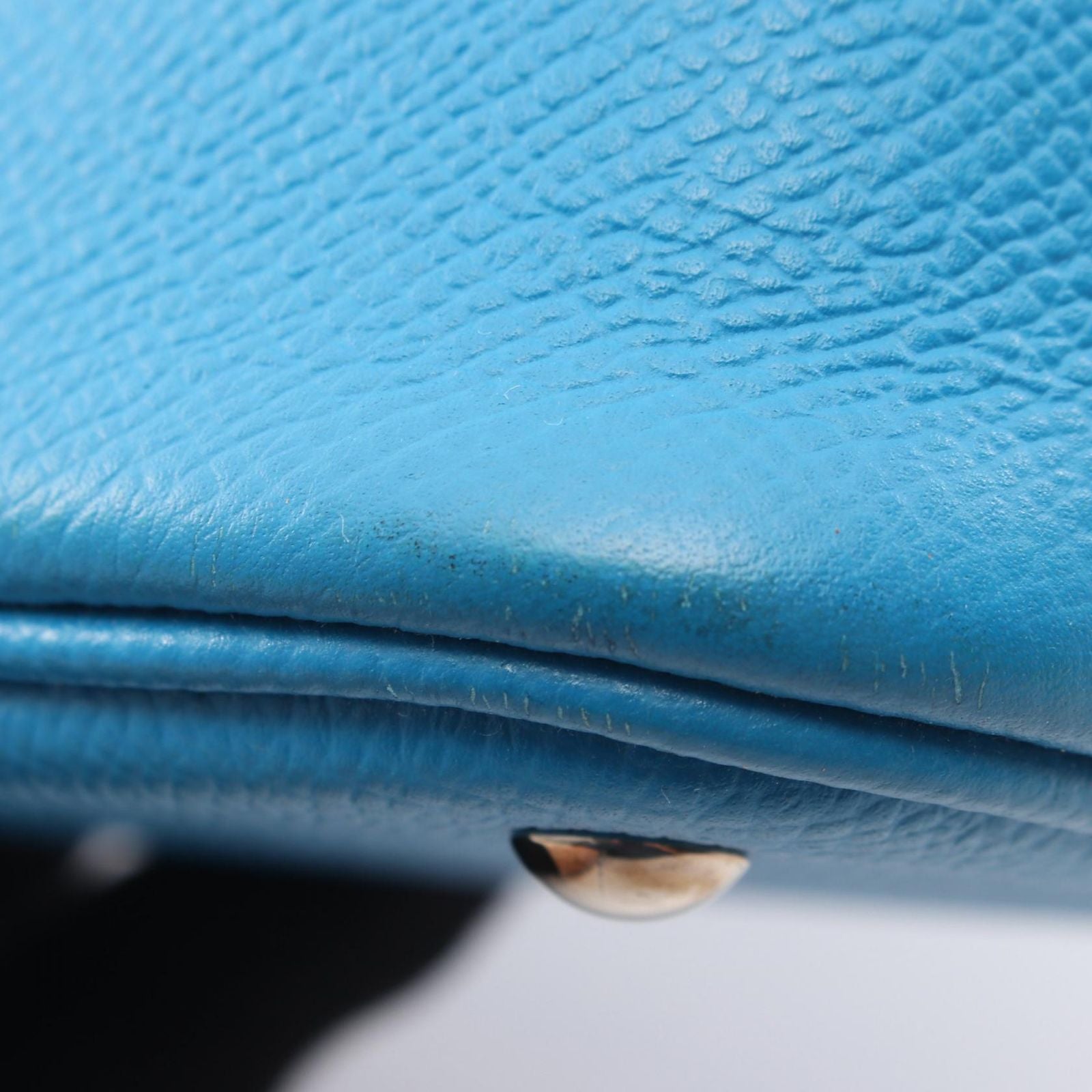 Hermes Handbag Bolide 27 Blue Zanzibar 2-Way — view 6