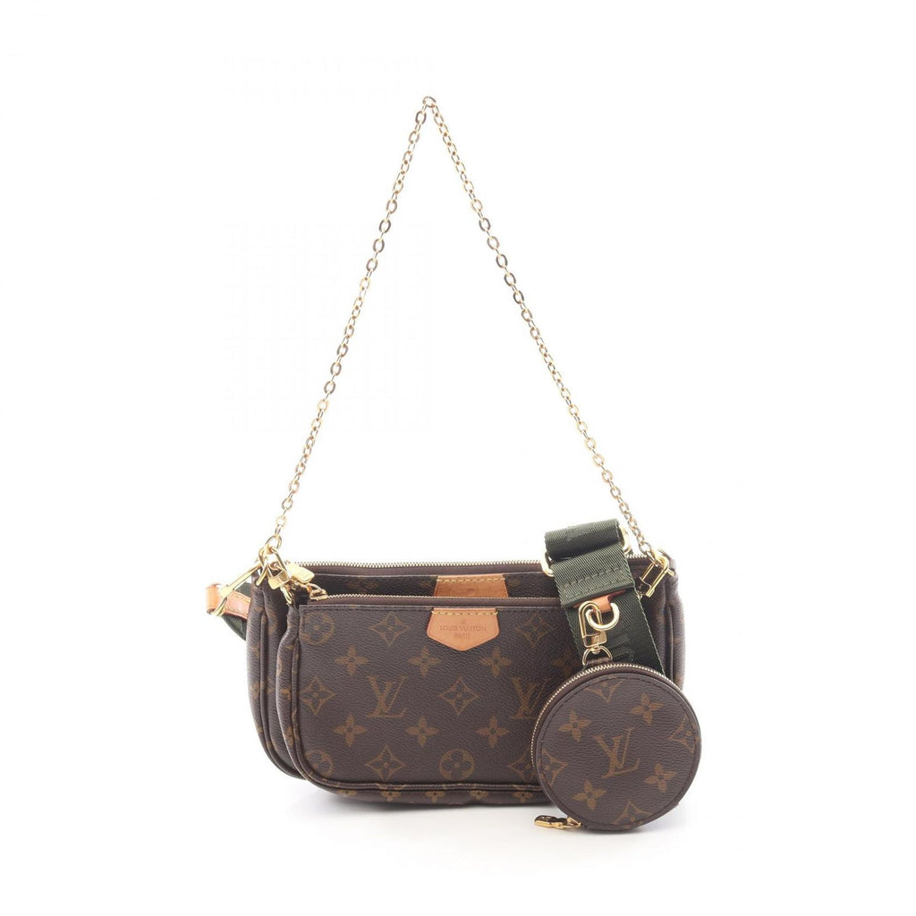 Louis Vuitton Shoulder Bag Multy Pochette Monogram Khaki Canvas Leather