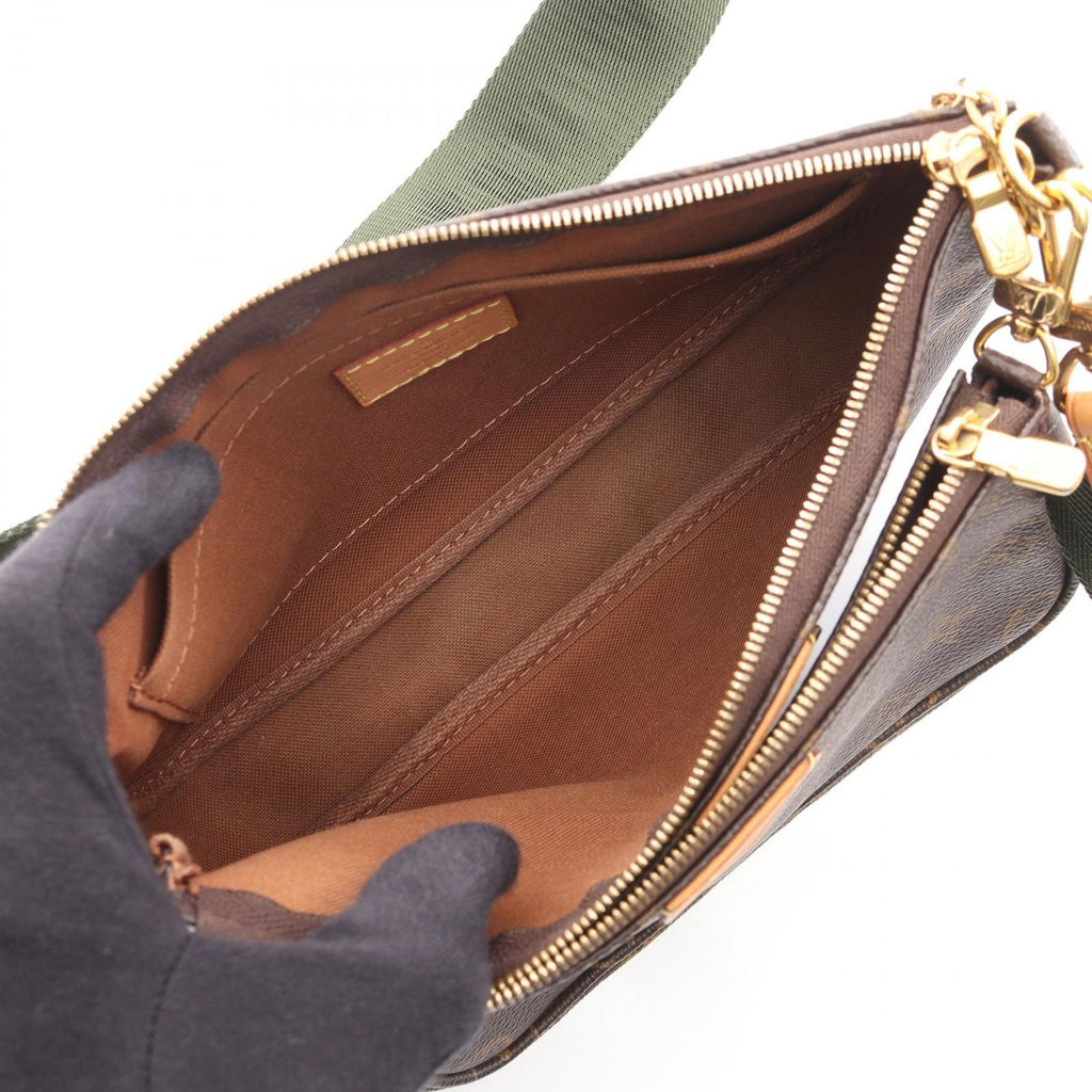 Louis Vuitton Shoulder Bag Multy Pochette Monogram Khaki Canvas Leather — view 3