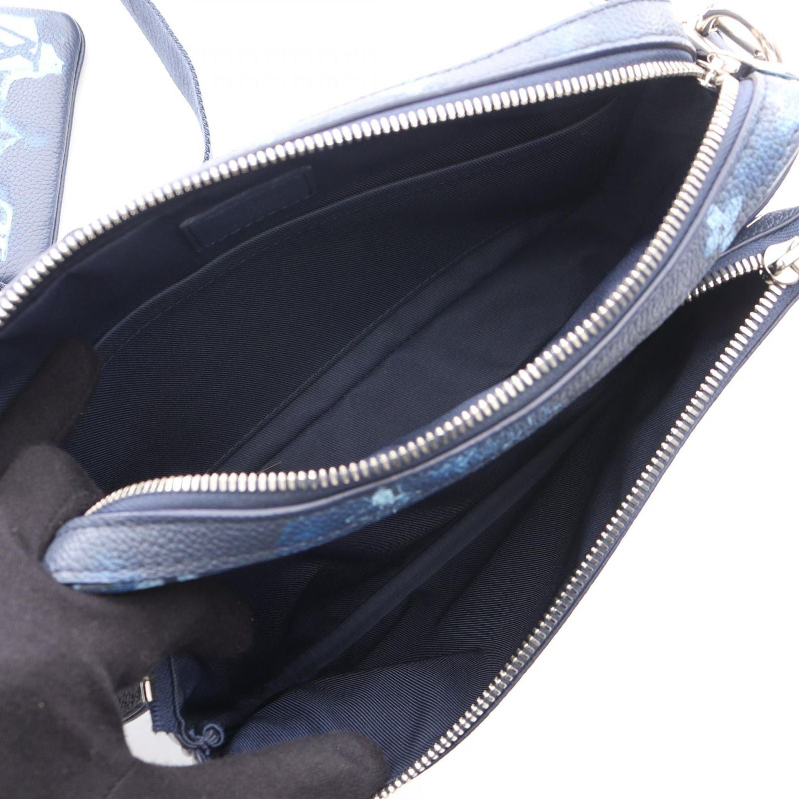 Louis Vuitton Shoulder Bag Trio Messenger Monogram Shadow Water Color Leather — view 3