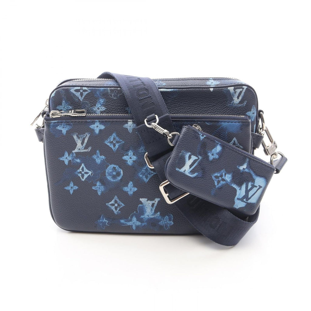 Louis Vuitton Shoulder Bag Trio Messenger Monogram Shadow Water Color Leather