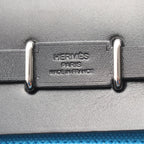 Hermes Shoulder Bag Herbag Zip Mini Blue Riviera Black Canvas Leather — view 4