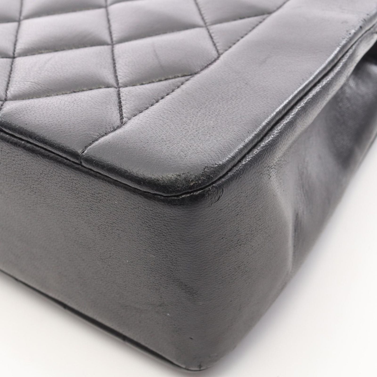 Chanel Shoulder Bag Quilted Diana Flap Black Lambskin Chain — view 6