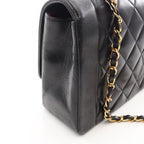 Chanel Shoulder Bag Quilted Diana Flap Black Lambskin Chain — view 8
