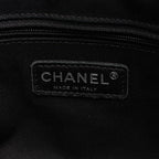 Chanel Tote Quilted Black Caviar Leather CC Logo Chain — view 4