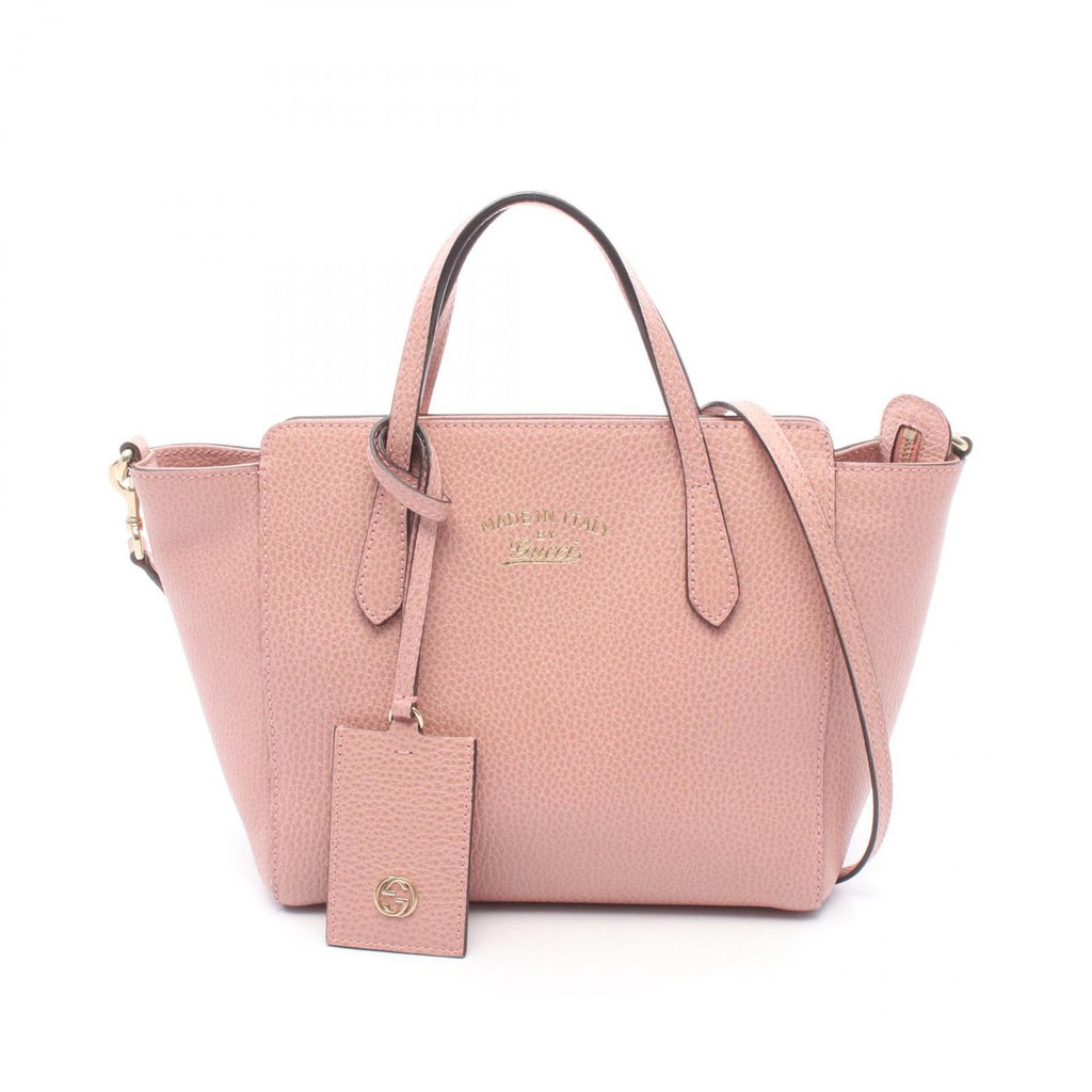 Gucci Handbag Swing Mini 2-Way Pink Leather