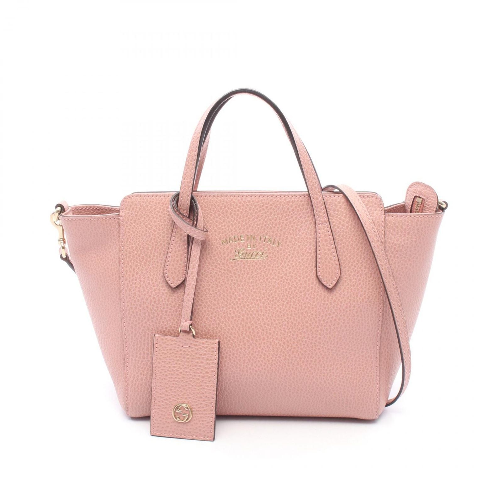 Gucci Handbag Swing Mini 2-Way Pink Leather