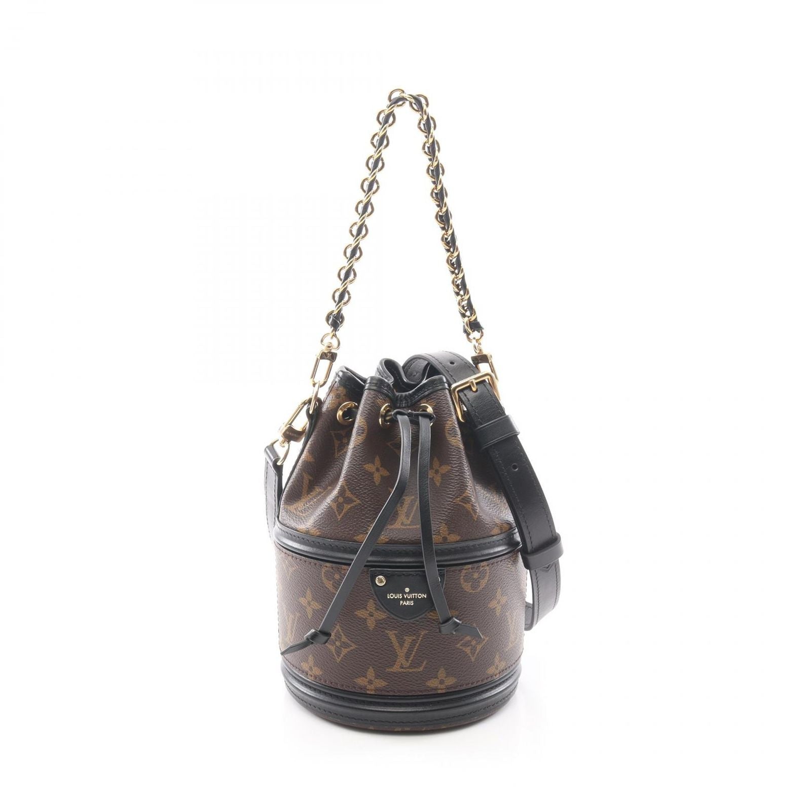 Louis Vuitton Handbag Kanoe Monogram 2-Way Noir Canvas Leather