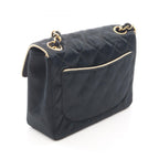 Chanel Shoulder Bag Mini Quilted Black Fabric Leather Mini Chain — view 2