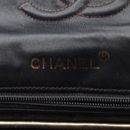 Chanel Shoulder Bag Mini Quilted Black Fabric Leather Mini Chain — view 4
