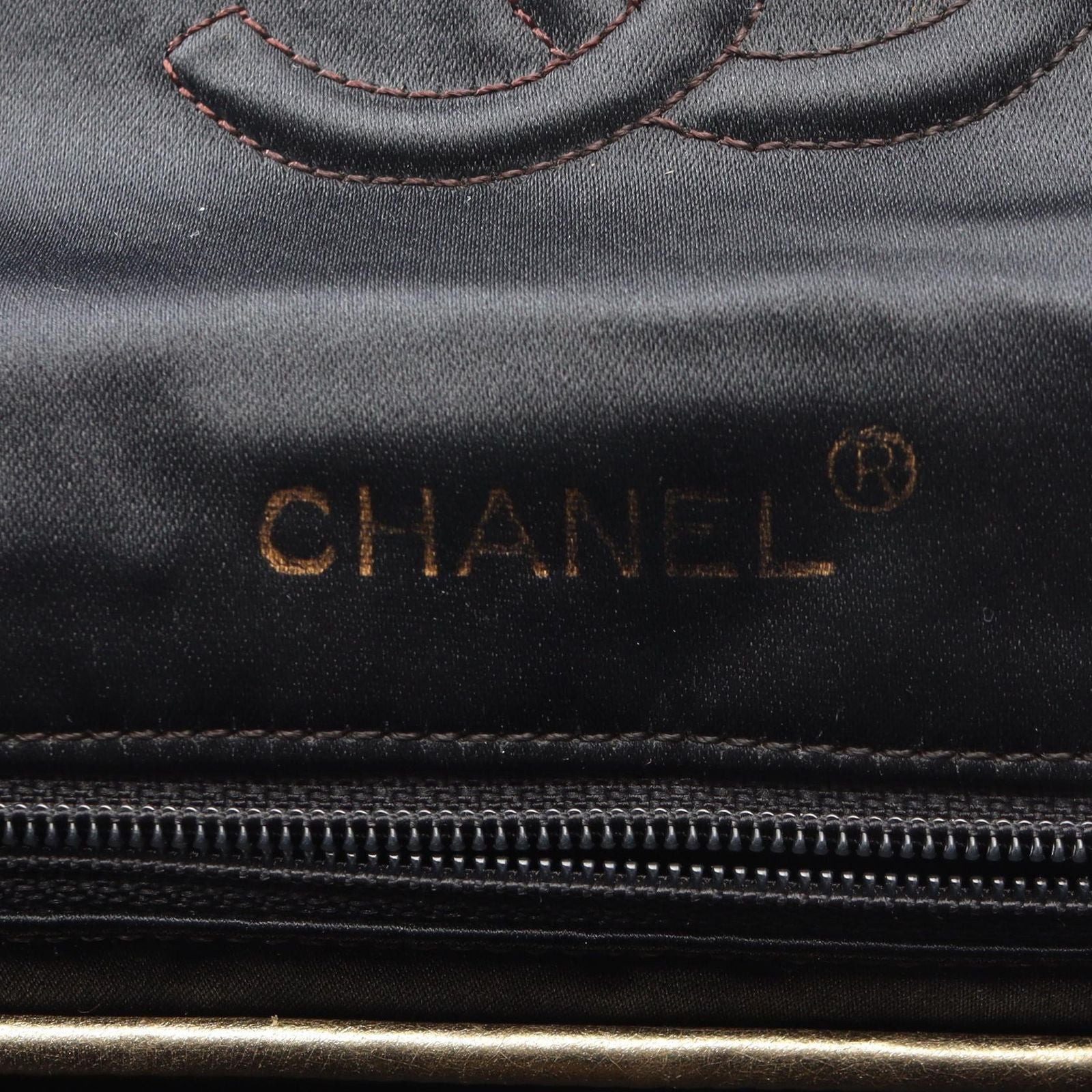 Chanel Shoulder Bag Mini Quilted Black Fabric Leather Mini Chain — view 4
