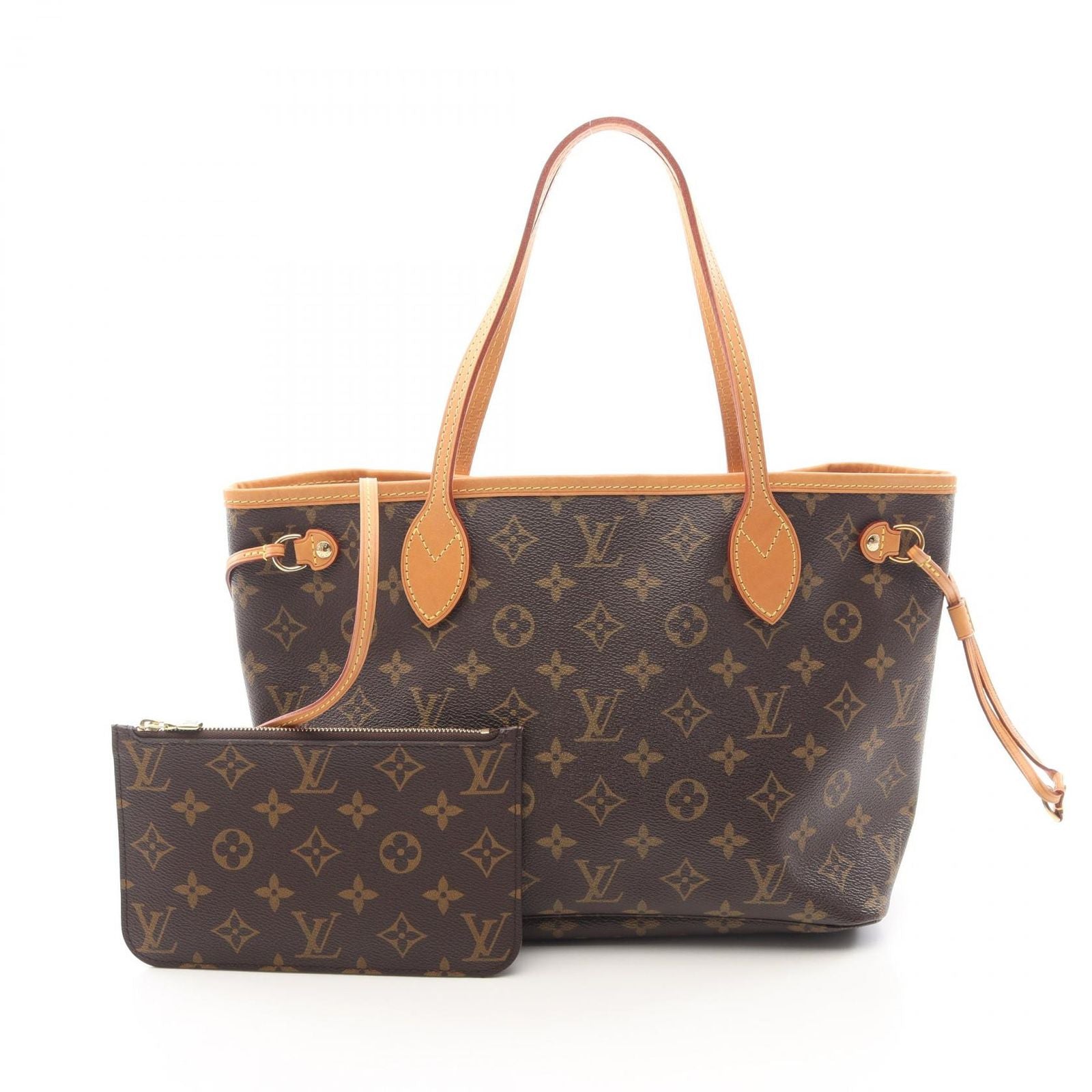 Louis Vuitton Tote Neverfull PM Monogram Canvas Leather