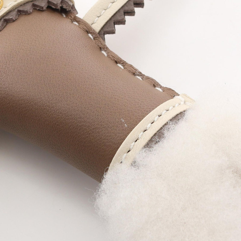 Hermes Charm Buddy Etoupe Cles Shearling Epi Keychain — view 5