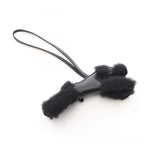 Hermes Charm Buddy Black Shearling Studs Keychain — view 2
