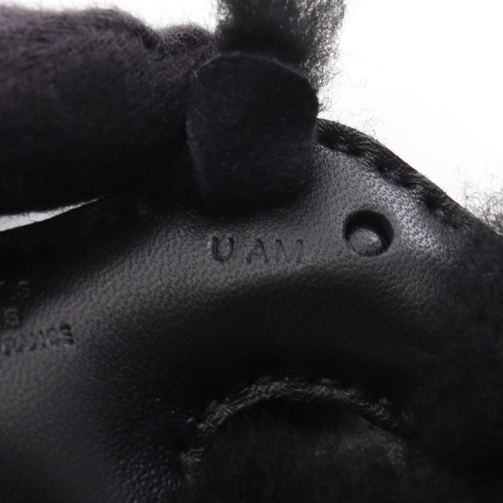 Hermes Charm Buddy Black Shearling Studs Keychain — view 4