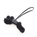 Hermes Charm Buddy Black Shearling Studs Keychain