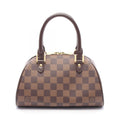 Louis Vuitton Handbag Riviera Mini Damier Ebene Canvas Leather