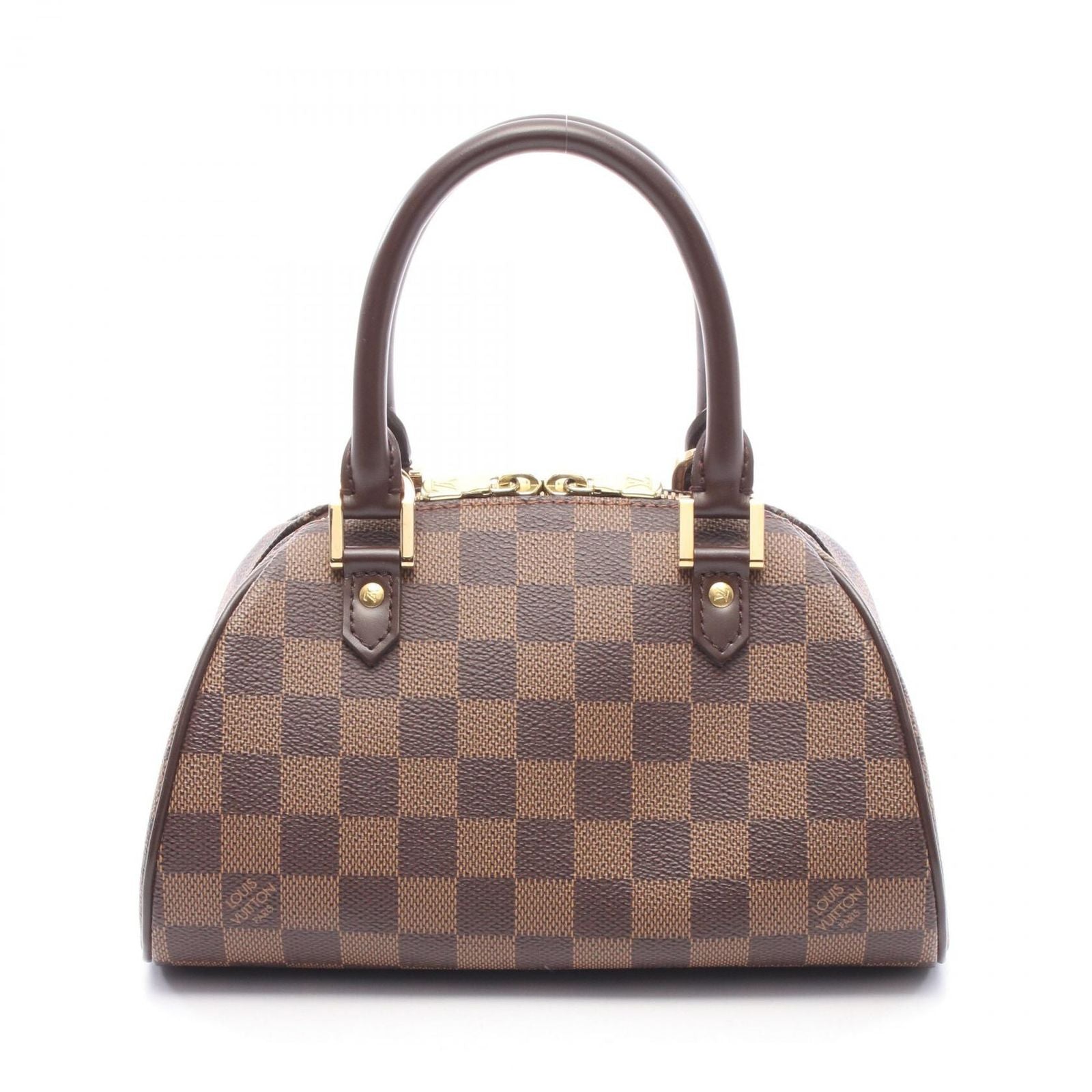 Louis Vuitton Handbag Riviera Mini Damier Ebene Canvas Leather