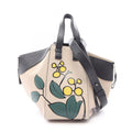 Loewe Handbag Hammock Bag Small Herbarium 2-Way Gray Black Leather
