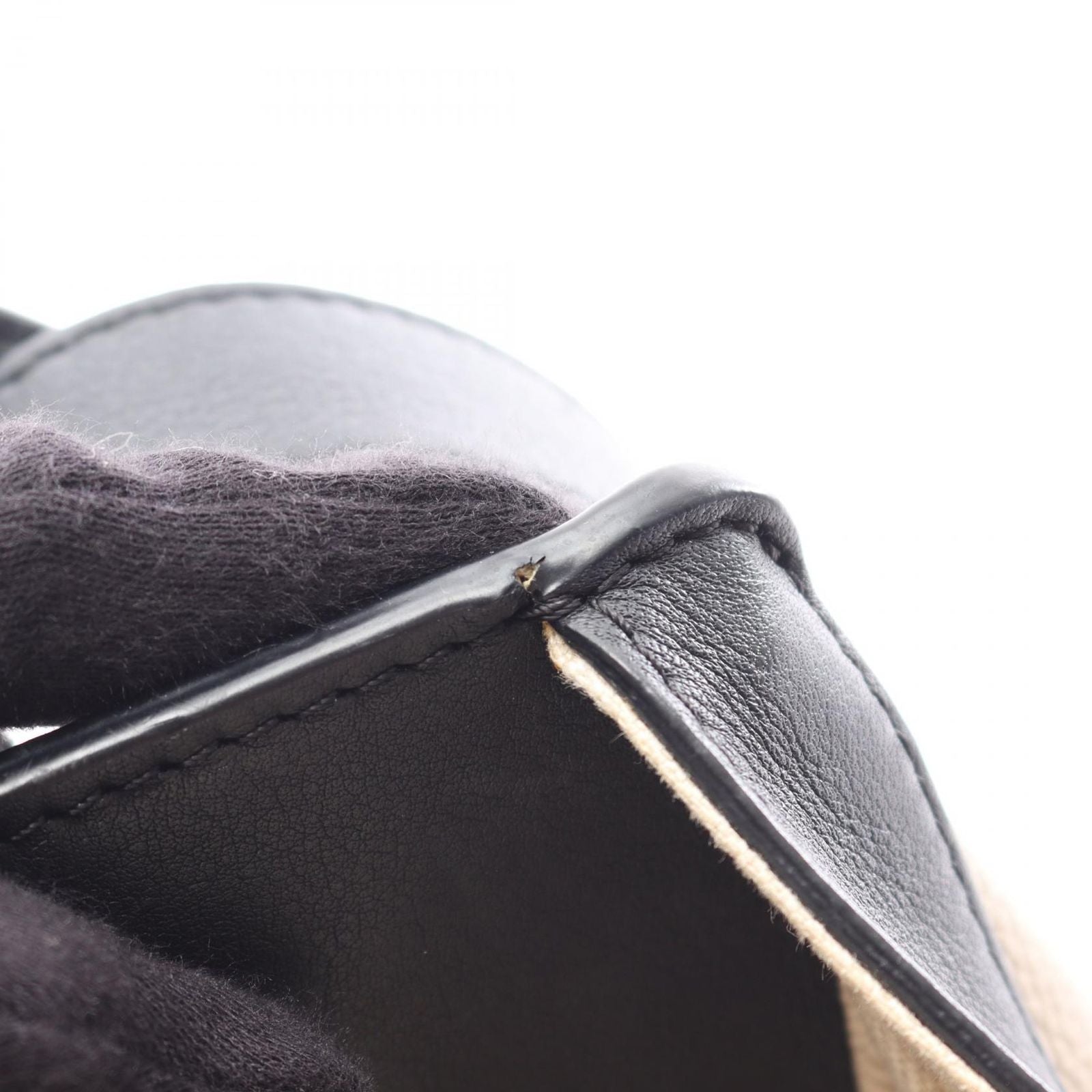 Loewe Handbag Hammock Bag Small Herbarium 2-Way Gray Black Leather — view 7