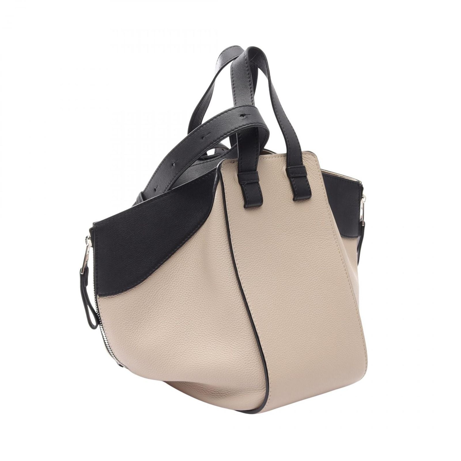 Loewe Handbag Hammock Bag Small Herbarium 2-Way Gray Black Leather — view 2