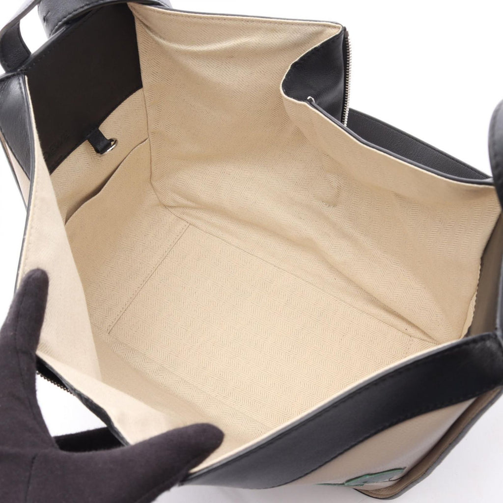 Loewe Handbag Hammock Bag Small Herbarium 2-Way Gray Black Leather — view 3