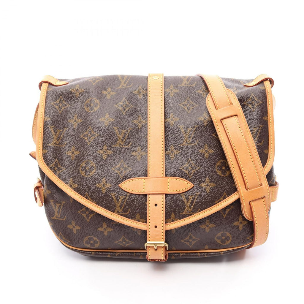 Louis Vuitton Shoulder Bag Saumur 30 Monogram Canvas Leather