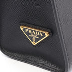 Prada Handbag Saffiano Lux 2-Way Black Leather Luxe — view 5