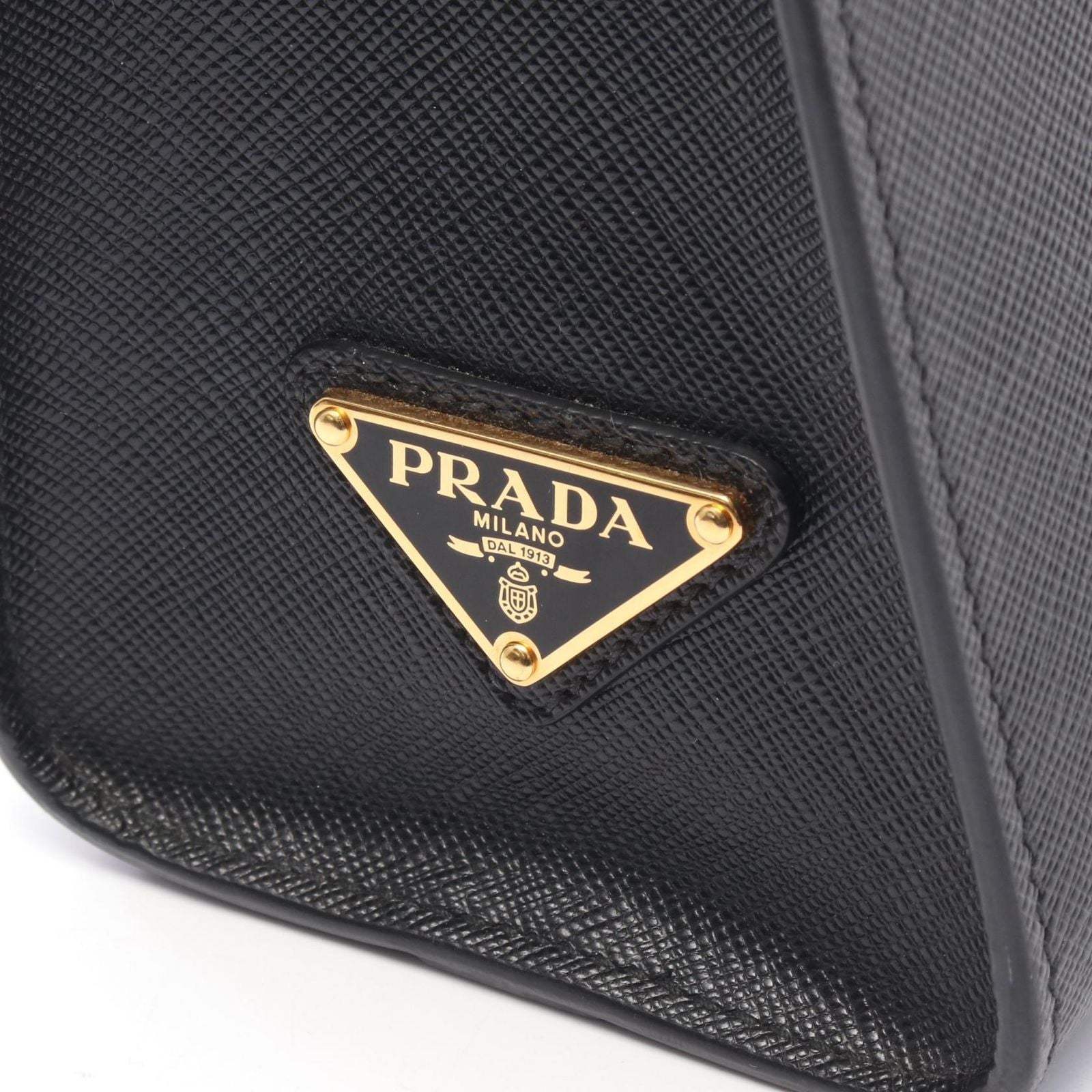 Prada Handbag Saffiano Lux 2-Way Black Leather Luxe — view 5