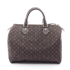 Louis Vuitton Handbag Speedy 30 Monogram Mini Lin Ebene Canvas Leather