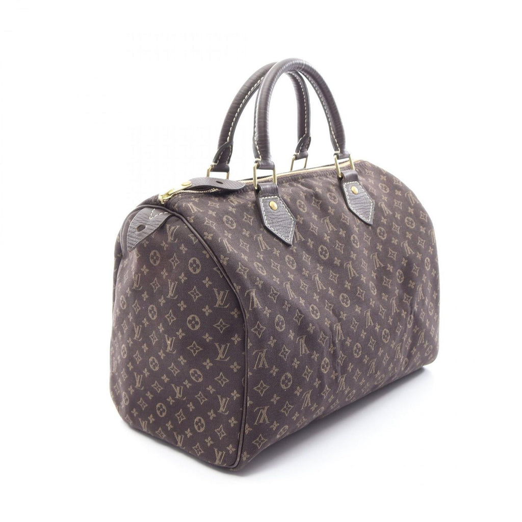 Louis Vuitton Handbag Speedy 30 Monogram Mini Lin Ebene Canvas Leather — view 2