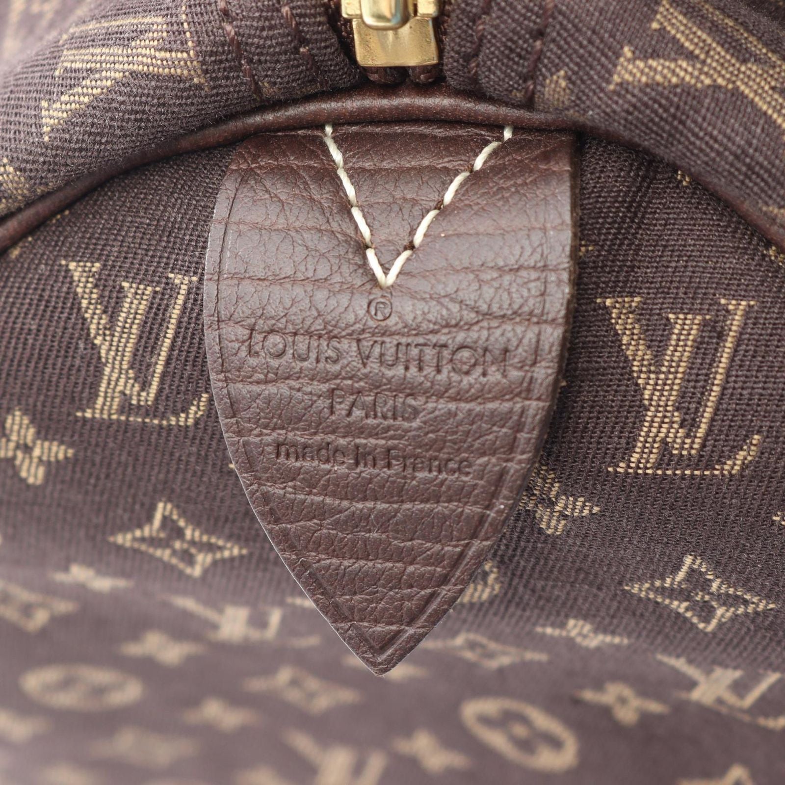 Louis Vuitton Handbag Speedy 30 Monogram Mini Lin Ebene Canvas Leather — view 4