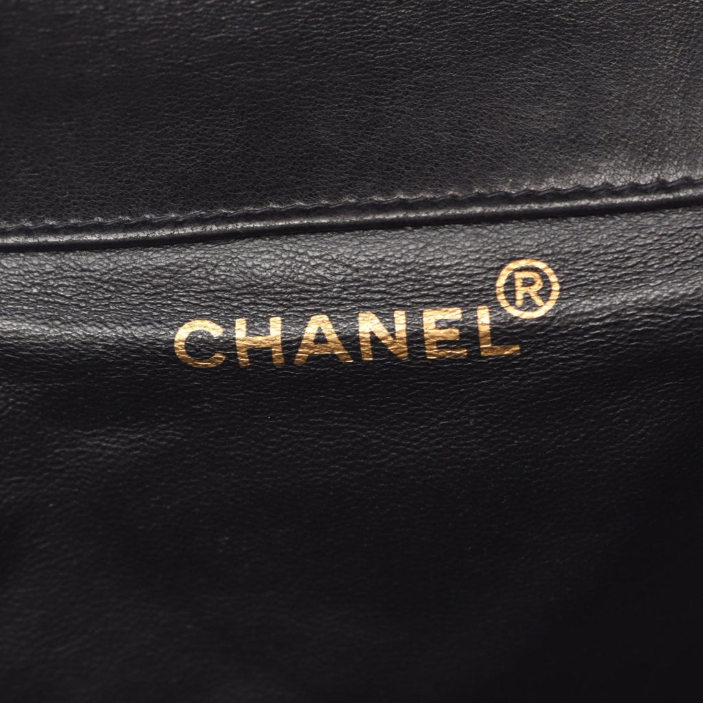 Chanel Backpack Quilted Turnlock Black Lambskin Double — view 4