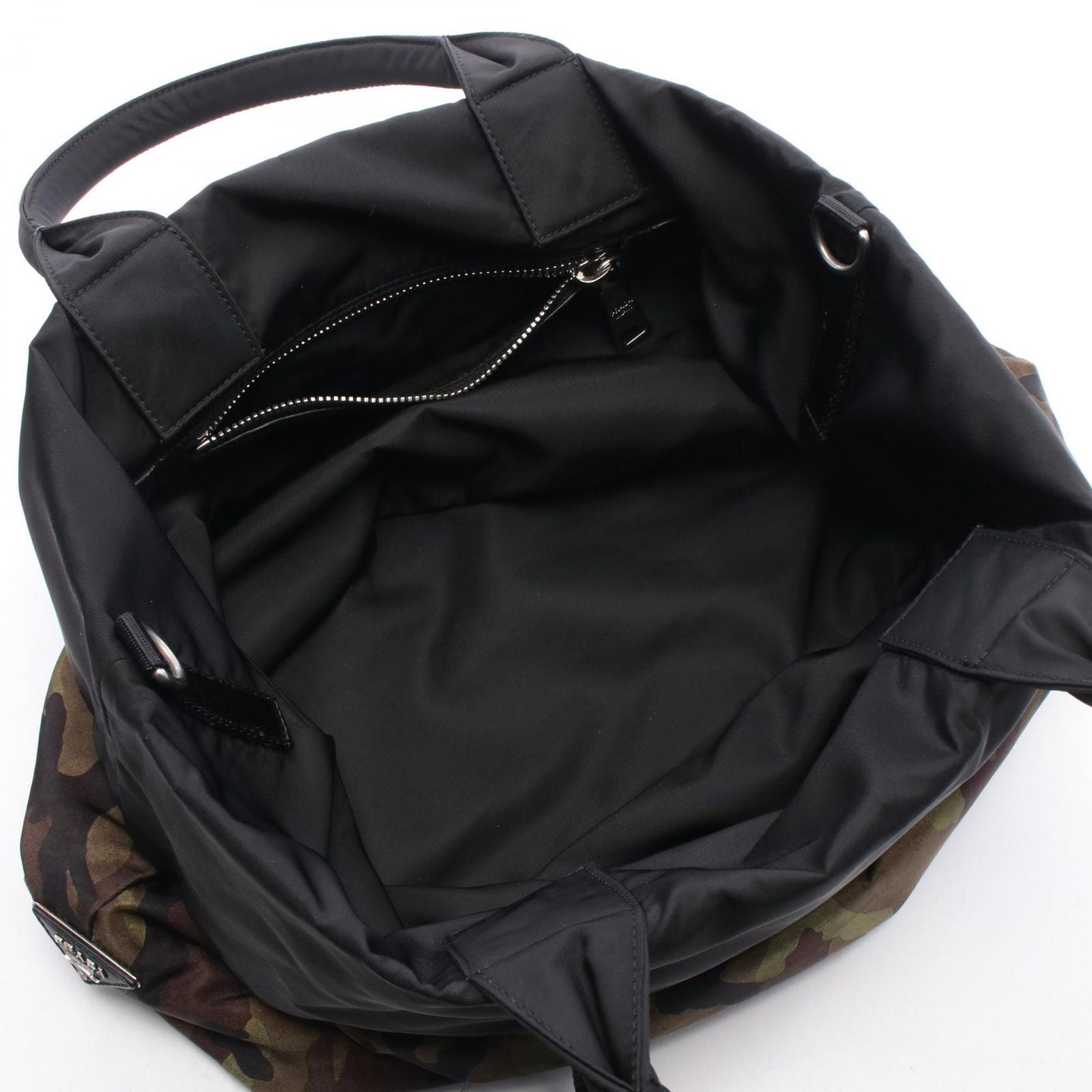 Prada Tote Camouflage Reversible 2-Way Black Nylon — view 3