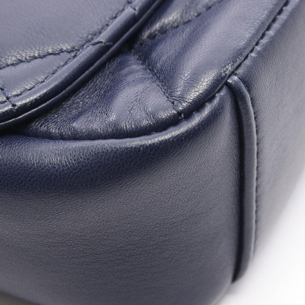 Chanel Shoulder Bag Quilted Small Flap Navy Lambskin Chain — view 7