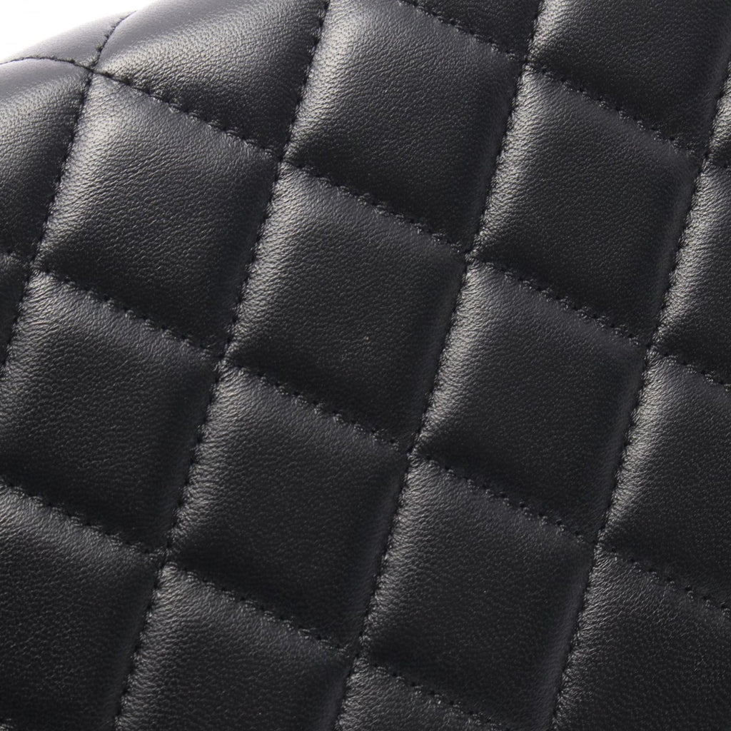 Chanel Shoulder Bag Quilted Icon Charm Black Lambskin Chain Wallet — view 8