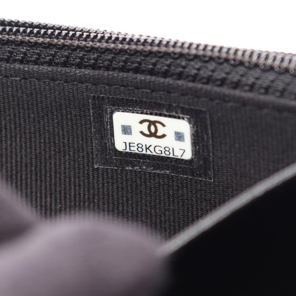 Chanel Shoulder Bag Quilted Black Leather Chain Wallet — view 5