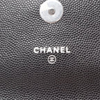 Chanel Shoulder Bag Quilted Black Caviar Leather Chain — view 4