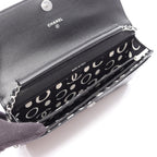 Chanel Shoulder Bag Quilted Black Caviar Leather Chain — view 3